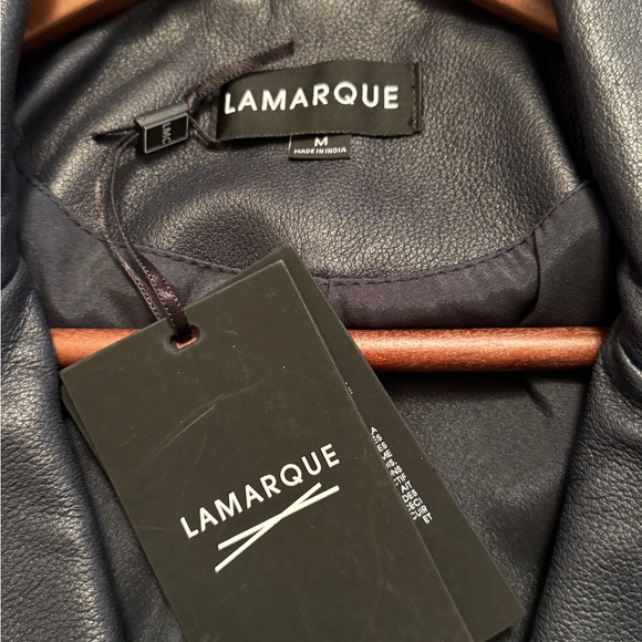 Lamarque HARPER FITTED LEATHER BIKER JACKET M - Picture 6 of 8